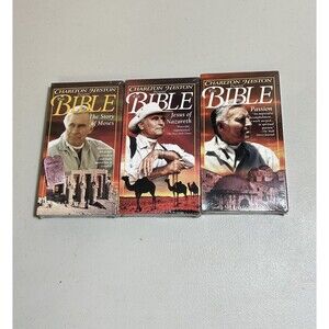 Charlton Hestion Presents the Bible on VHS Lot of 3 - Brand New Sealed